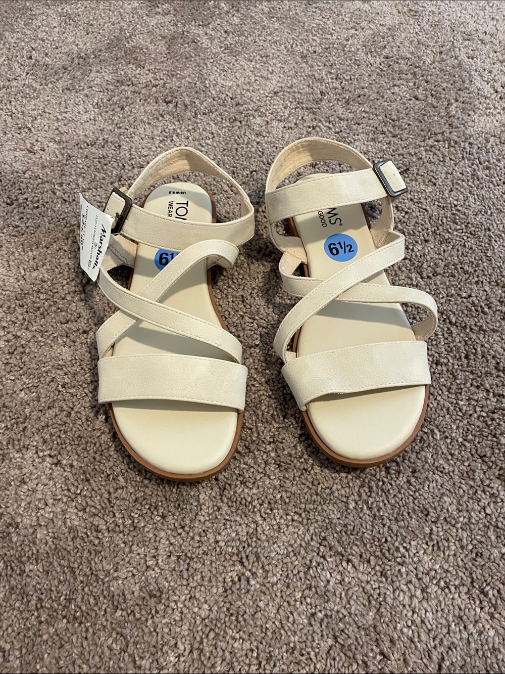 Toms Cream Strappy Sandals